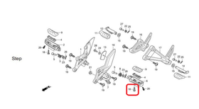 90115-MV9-000. BOLT, MAIN STEP RUBBER SETTING