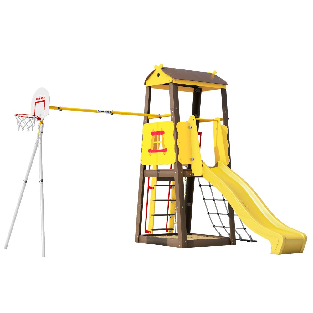 Детский спортивный комплекс для дачи ROMANA Избушка NEW (без качелей)