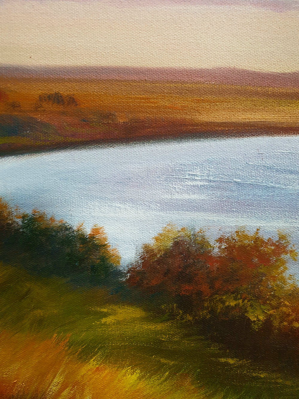 Река в лучах заката