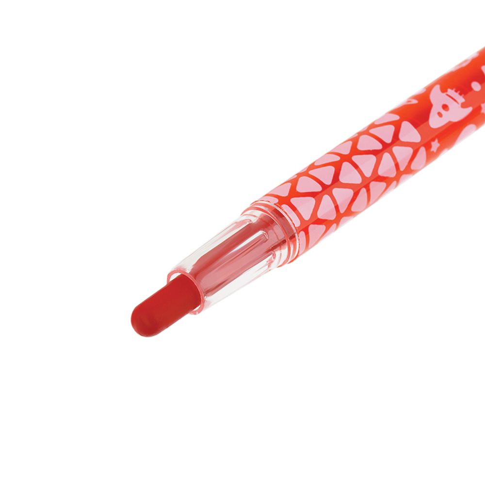 Мелки восковые выкручивающиеся Мульти-Пульти, "Енот в космосе", 12 цветов, круглые, ПВХ чехол, европодвес