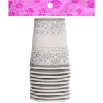 Стакан бумажный 0,2л в наборе 10 шт «Орнамент», серебро