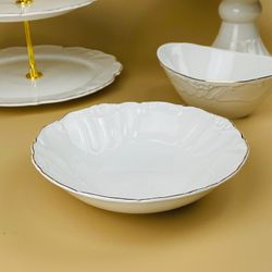 Lenardi 109-248 Салатник 18,5х4,5см КРОКУС ЗОЛОТО в под.уп.(х24)Фарфор