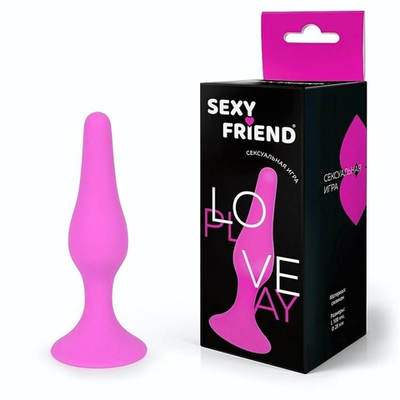 Ярко-розовая анальная втулка - 10 см. (Цвет: ярко-розовый)