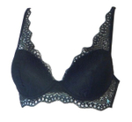 Бюстгальтер-бралетт с цветочным кружевом (Размер: 3B) (Цвет: черный)