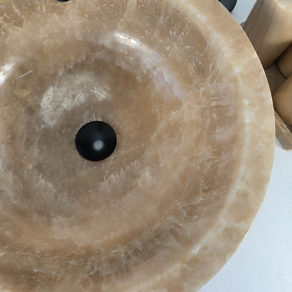 Каменная раковина из оникса Bowl Yellow BO-04727 (45*45*17) 0200 из натурального камня