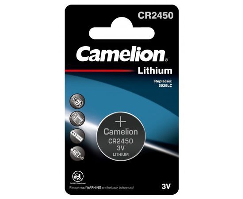Элемент питания Camelion CR2450 BL1 (10/1800)