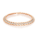 Браслет из красного золота с фианитами