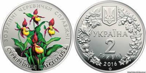 2 гривны 2016 Зозулины черевички