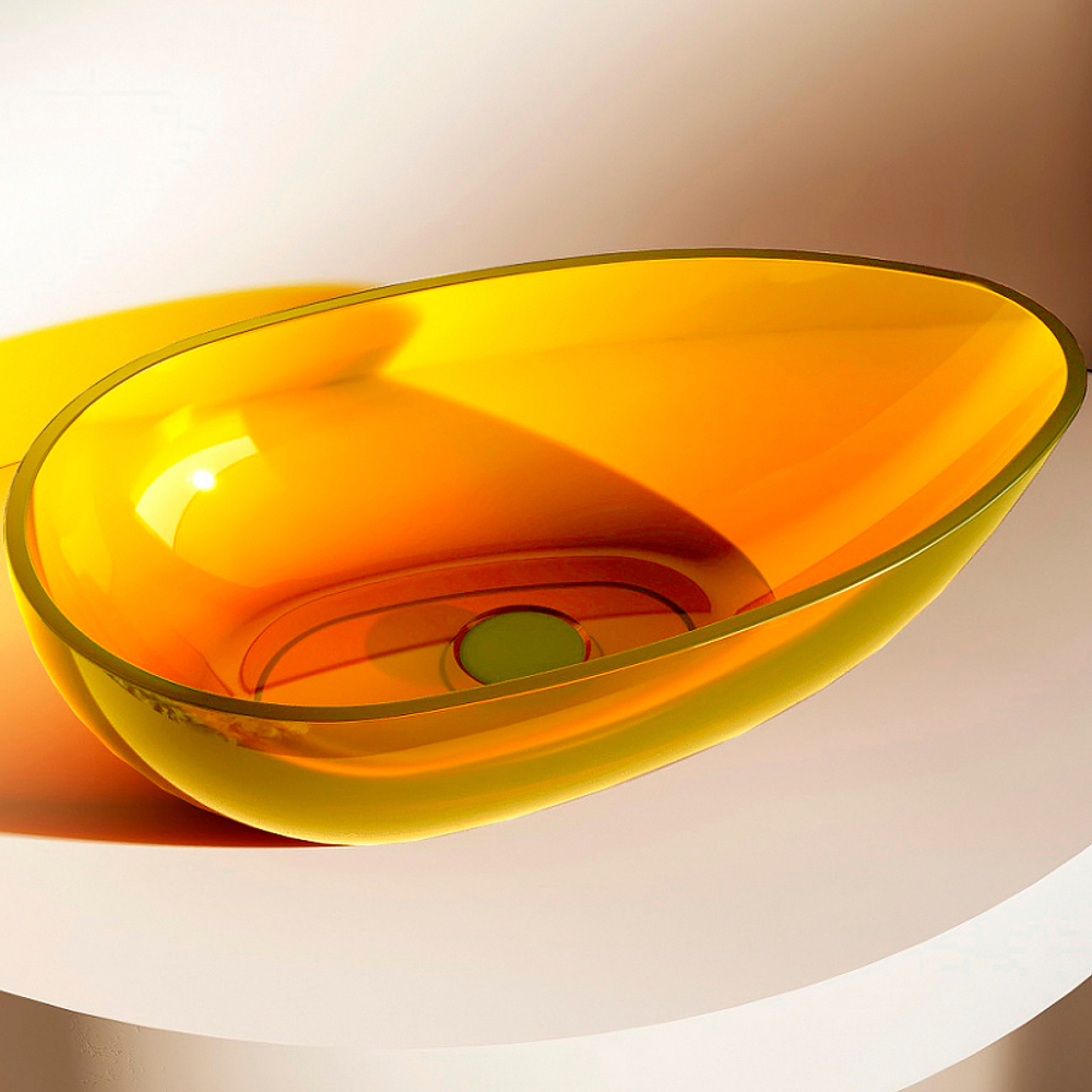 Раковина-чаша Abber Kristall 60 AT2811Amber Желтая