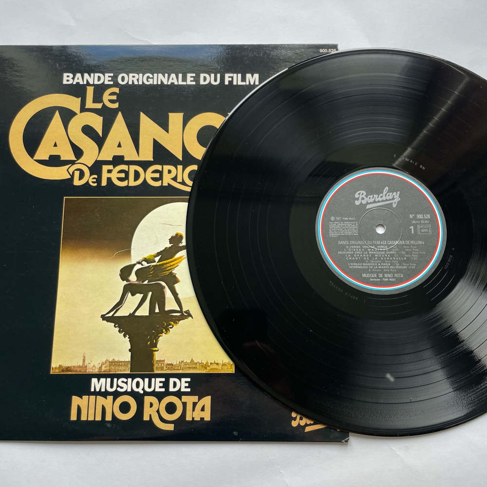 Винтажная виниловая пластинка LP Nino Rota Le Casanova De Federico Fellini, Музыка Из Кинофильма Казанова Федерико Феллини (Франция 1977)