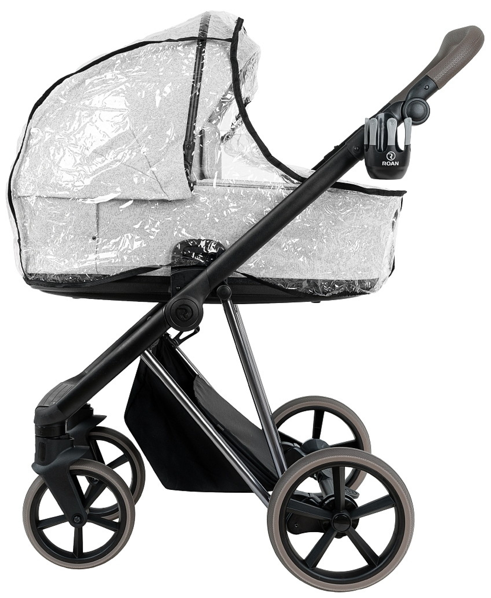Детская коляска Roan Sol Vintage Luxury 2.0 3 в 1 с автокреслом Pituso Santiso Pro PIX/50/L Pixel/Light/Black/руч.Cappuccino