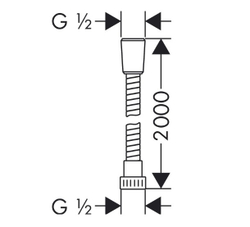 Душевой шланг 28264000  Metaflex 2 m