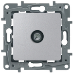 Розетка TV (телевизионная) проходная - алюминий ETIKA Legrand