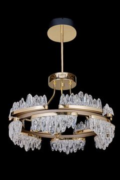 Подвесная люстра LED 110W 3000K/4000K/5500K LE7728/560 Gold золото Lara Leon