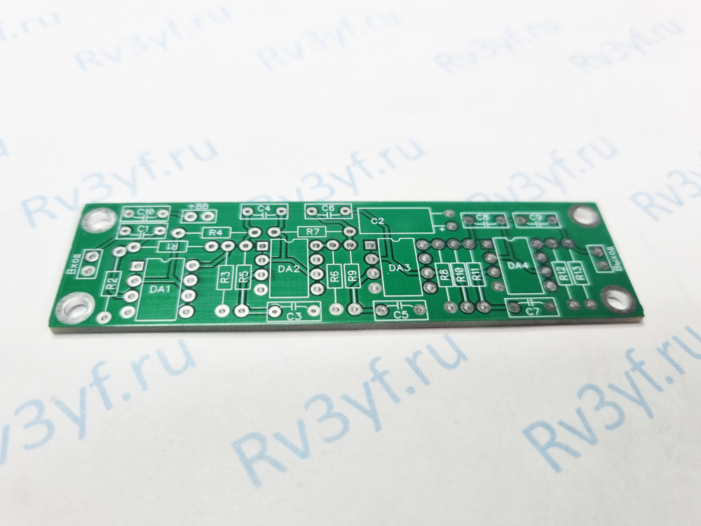 Печатная плата активного SSB или CW фильтра для радиоприемника
