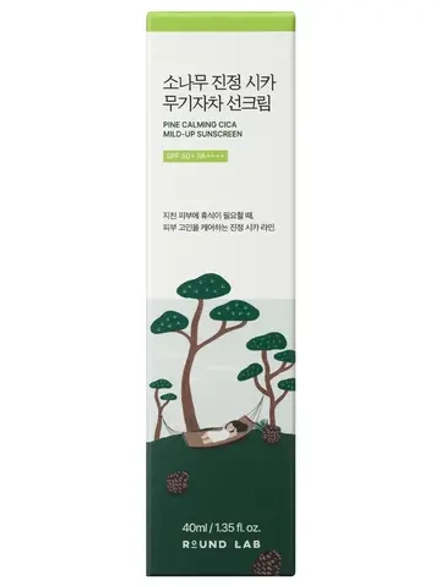 Round Lab Мягкий солнцезащитный крем с сосной и центеллой для проблемной кожи Pine Calming Cica Mild-Up Sunscreen 40 мл