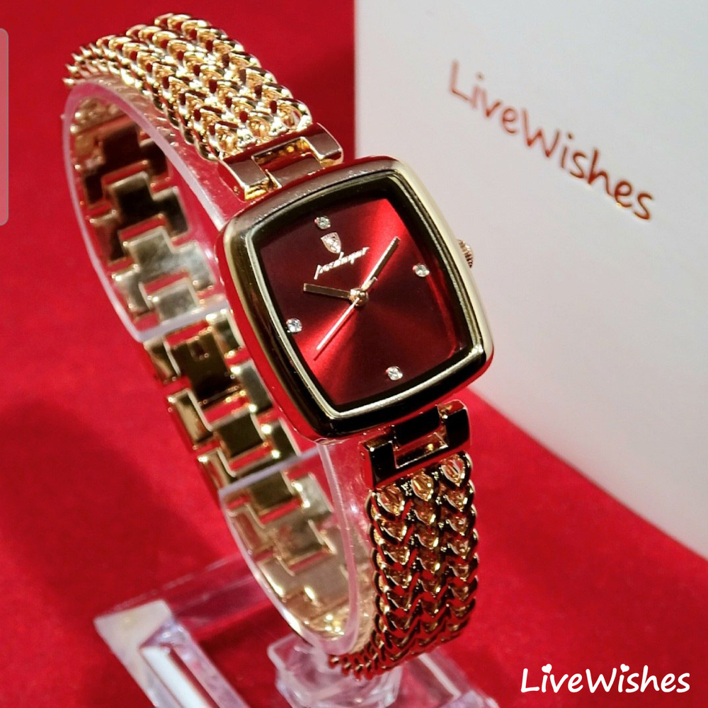 Часы наручные кварцевые POEDAGAR на металлическом браслете, зеленый/золотистый W10300-03