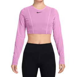 Топ теннисный Nike Court Paris Slam Long Sleeve Cropped Tennis - light magenta/tattoo/light magenta/black