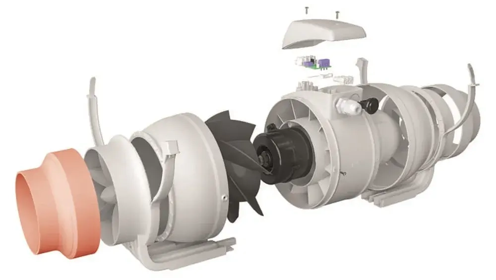 ERA PRO Вентилятор канальный TYPHOON 125 2SP, 2 скор., D125