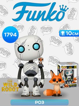 Фигурка Funko POP! Movies Wild Robot Roz with Fink & Brightbill (1794) 89381 / Фигурка Фанко ПОП! по мотивам мультфильма "Дикий робот", Роз
