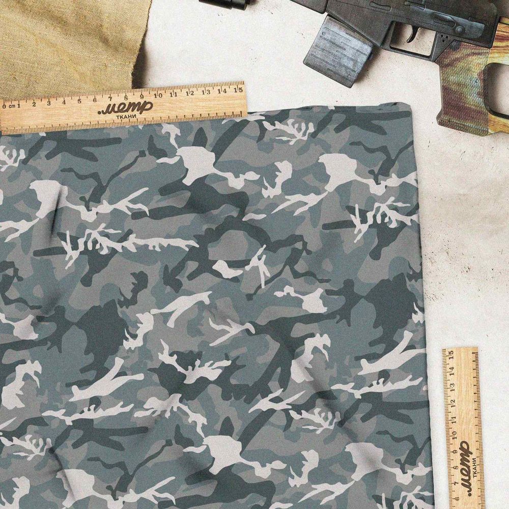 Ткань атлас нежный милитари