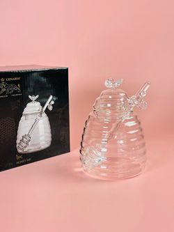 Lenardi 200-136 Банка для мёда 480мл с ложкой в под.уп.(х24)Стекло