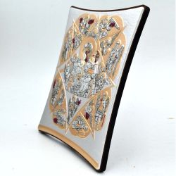 Неопалимая купина. Икона Богородицы в серебряном окладе. 16 х 20 см