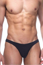 Гладкие мужские трусики-тонга (Размер: S-M) (Цвет: черный)