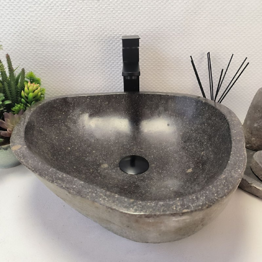 Раковина из речного камня RS-63466 (46*44*15) 0122