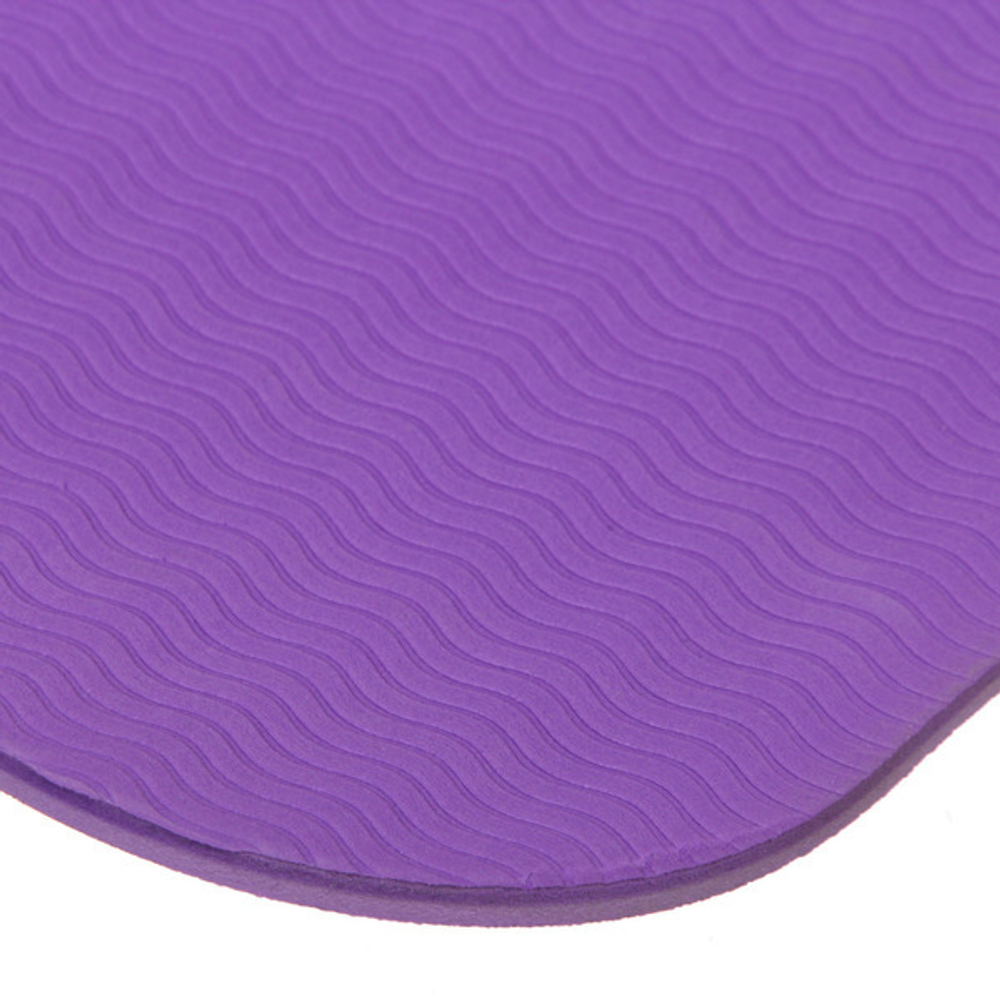 Коврик для йоги 6 мм 183х80 см «Энергия» 2х сторонний TPE, сиреневый/фиолетовый