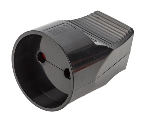 Розетка кабельная б/з с з/ш 2P черная 10А 250В TDM