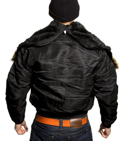 Куртка короткая зимняя Alpha N-2B Flight Jacket (черная - black)