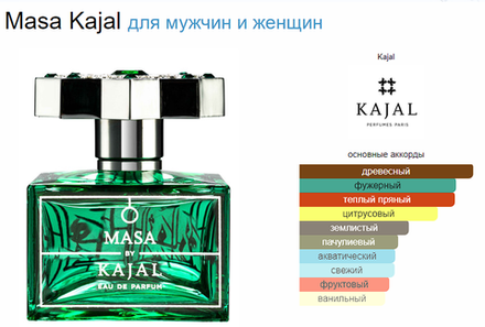 Kajal Masa 100 ml LUXE +3 пробника (duty free парфюмерия)