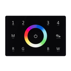 Панель Sens SMART-P85-RGBW Black (230V, 4 зоны, 2.4G) (Arlight, IP20 Пластик, 5 лет) 028405