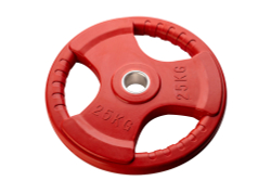 Диск 25 кг обрезиненный (красный)