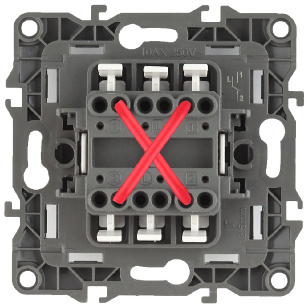 Переключатель перекрестный ЭРА Серия 12 12-1108-04 10АХ-250В, IP20, шампань