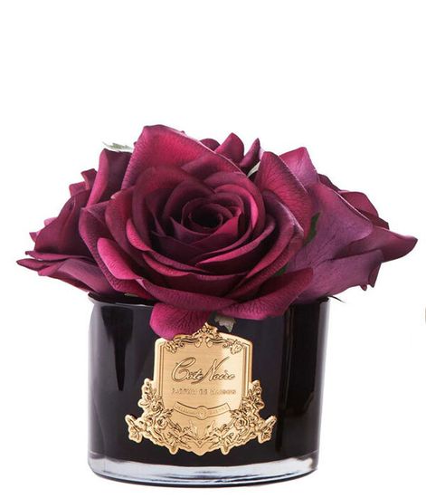 Букет из 5 красных роз в черной вазе, Cote Noire