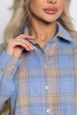 Рубашка Дэлли (бежево-голубая) Б15107-7М LT Collection
