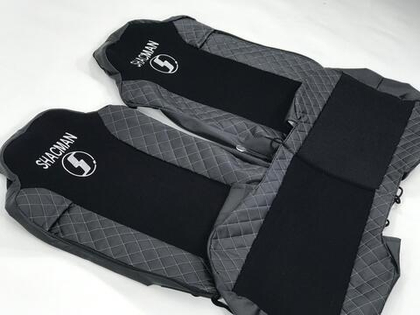 Чехлы модельные стеганные кожа + аликанте вышивка SHACMAN X6000 SH02 Польша CLASSIC