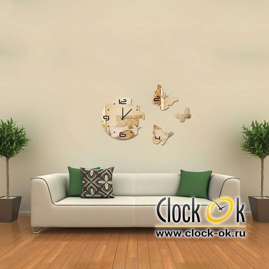 Настенные часы Три бабочки