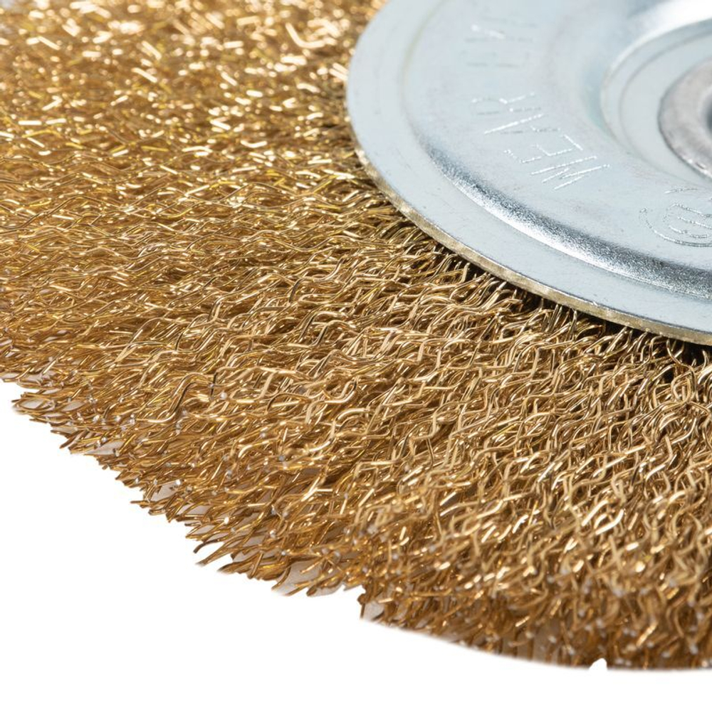 Щетка дисковая 100 мм/22мм для УШМ, проволока витая латунированная Yoko