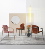 Стул с обивкой Scab Design Finn, антрацит, терракотовый