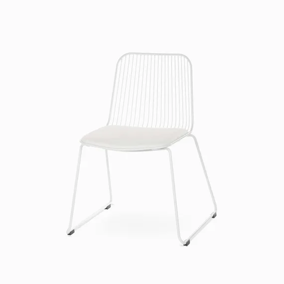 Стул Vivo белый с мягкой подушкой