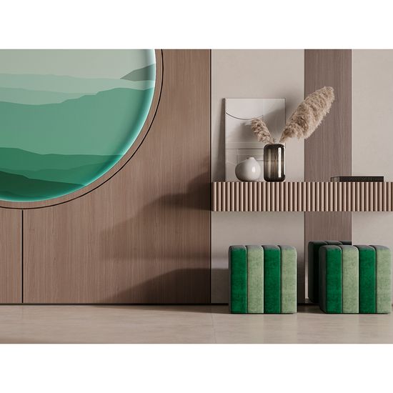 Пуф idar, шенилл, зеленый