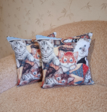 Декоративный гобеленовый чехол для интерьерной подушки Котята 2 38*38