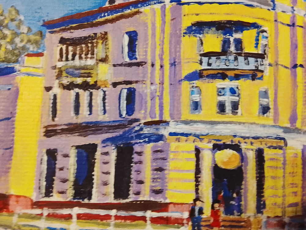 Картина "Айва", натюрморт. 30 см на 30 см. Акрил на картоне. Авторская живопись, оригинал.