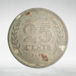 Netherlands, 25 Cents - German Occupation, 194*, F