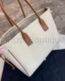 Текстильная сумка шоппер Celine Cabas Drawstring премиум класса