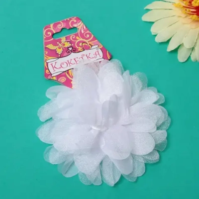 Бант для волос детский 1шт «Кокетка - Magic Girls Teana», цвет белый, d-10см