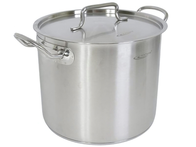 Кастрюля 11л нерж Общепит Шеф, d26см, h21см, с металлической крышкой, ТРС